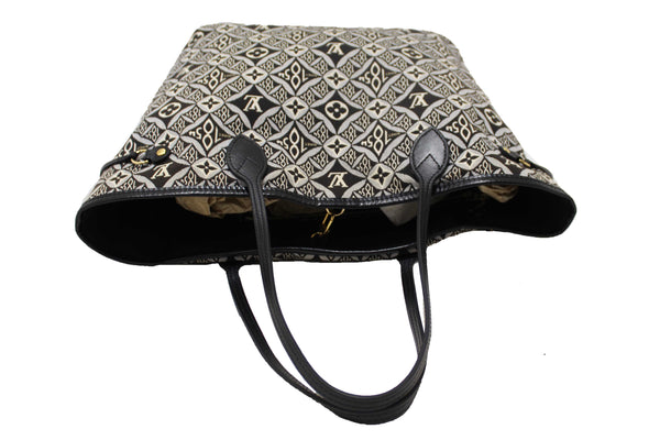 Louis Vuitton Grey Jacquard Since 1854 Neverfull MM Shoulder Tote Bag