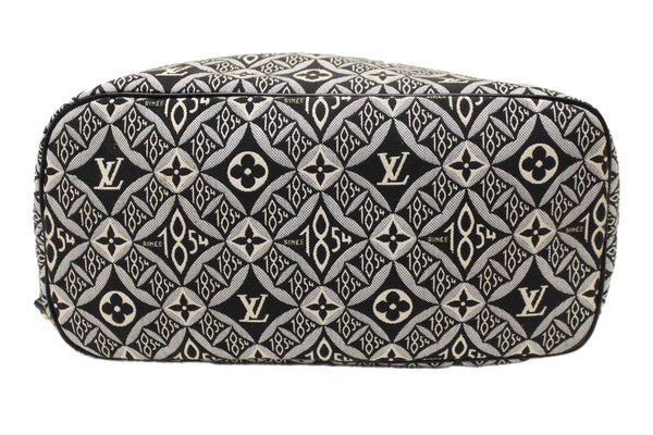 Louis Vuitton Grey Jacquard Since 1854 Neverfull MM Shoulder Tote Bag