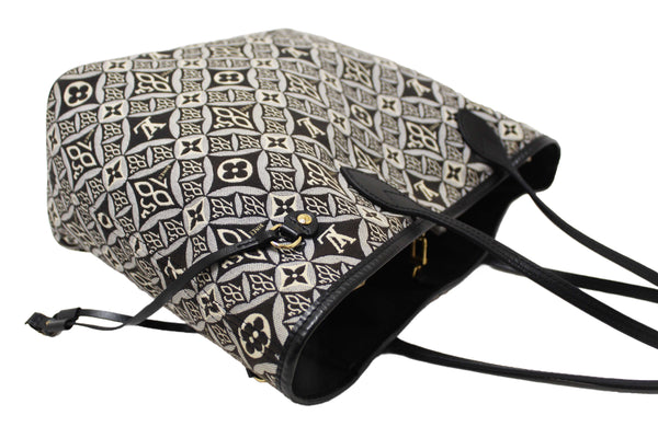 Louis Vuitton Grey Jacquard Since 1854 Neverfull MM Shoulder Tote Bag