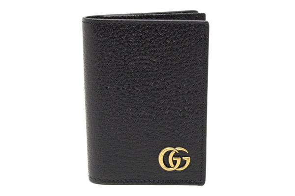 NEW Gucci GG Marmont Black Leather Card Case