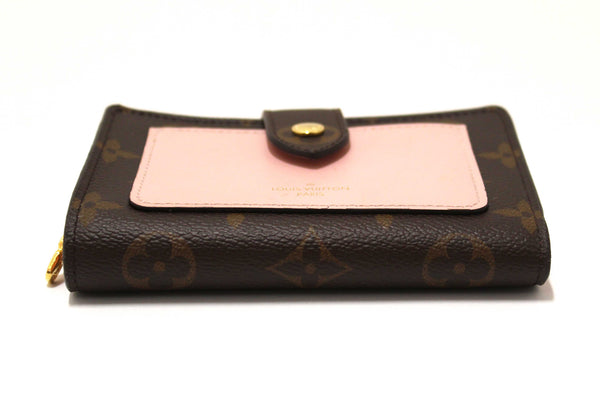 Louis Vuitton Classic Monogram Canvas with Rose Ballerine Leather Juliette Wallet