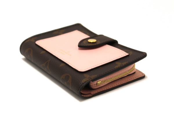 Louis Vuitton Classic Monogram Canvas with Rose Ballerine Leather Juliette Wallet