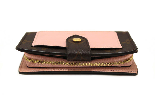 Louis Vuitton Classic Monogram Canvas with Rose Ballerine Leather Juliette Wallet