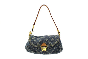 Louis Vuitton Monogram Blue Denim Mini Pleaty Bag