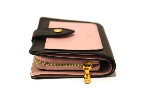 Louis Vuitton Classic Monogram Canvas with Rose Ballerine Leather Juliette Wallet