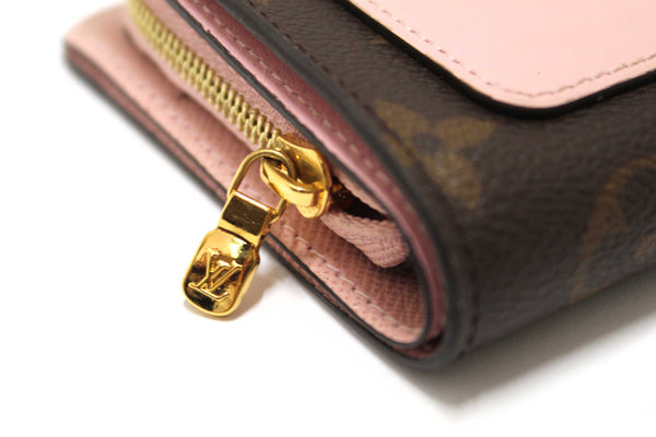 Louis Vuitton Classic Monogram Canvas with Rose Ballerine Leather Juliette Wallet