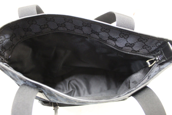 Gucci Black GG Fabric Canvas Tote Bag