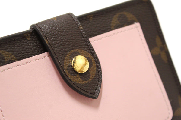 Louis Vuitton Classic Monogram Canvas with Rose Ballerine Leather Juliette Wallet