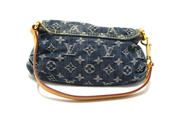 Louis Vuitton Monogram Blue Denim Mini Pleaty Bag