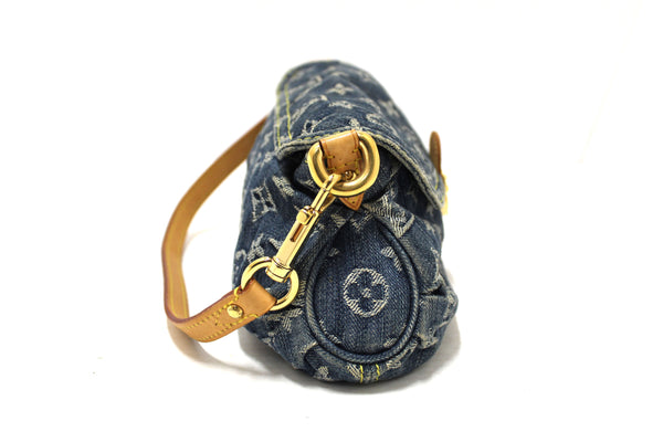 Louis Vuitton Monogram Blue Denim Mini Pleaty Bag