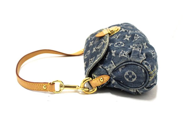 Louis Vuitton Monogram Blue Denim Mini Pleaty Bag