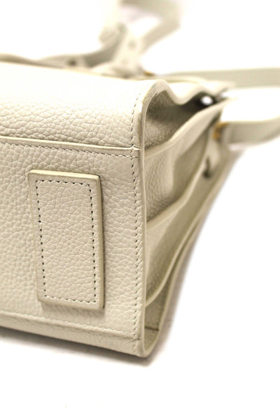 Yves Saint Laurent YSL White Leather Baby Sac De Jour Tote Handbag