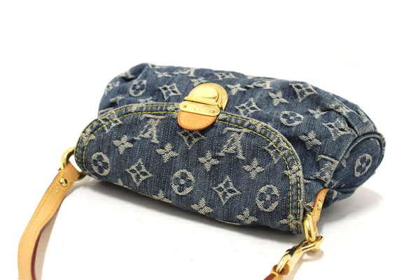 Louis Vuitton Monogram Blue Denim Mini Pleaty Bag