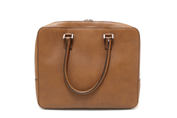 Salvatore Ferragmo Brown Leather Briefcase Work Bag