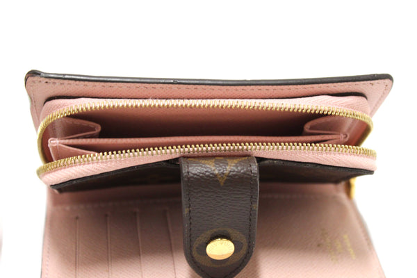 Louis Vuitton Classic Monogram Canvas with Rose Ballerine Leather Juliette Wallet