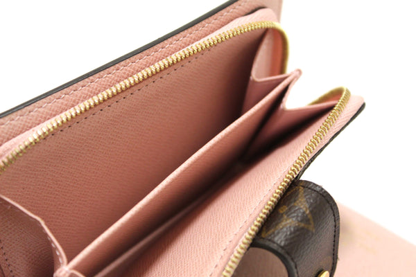 Louis Vuitton Classic Monogram Canvas with Rose Ballerine Leather Juliette Wallet