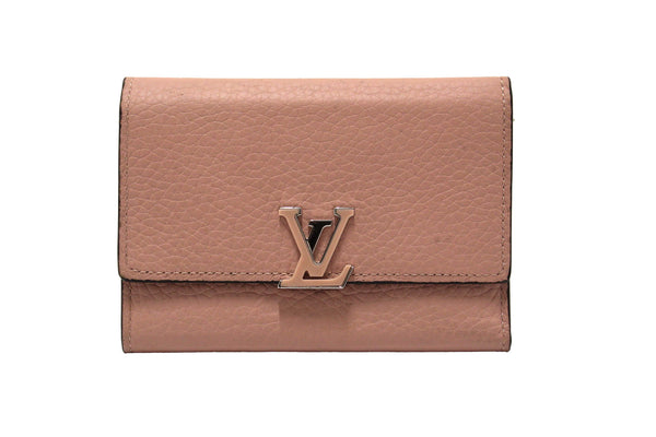 Louis Vuitton Magnolia Pink Taurillon Leather Capucines Compact Wallet