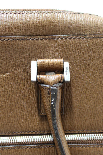 Salvatore Ferragmo Brown Leather Briefcase Work Bag