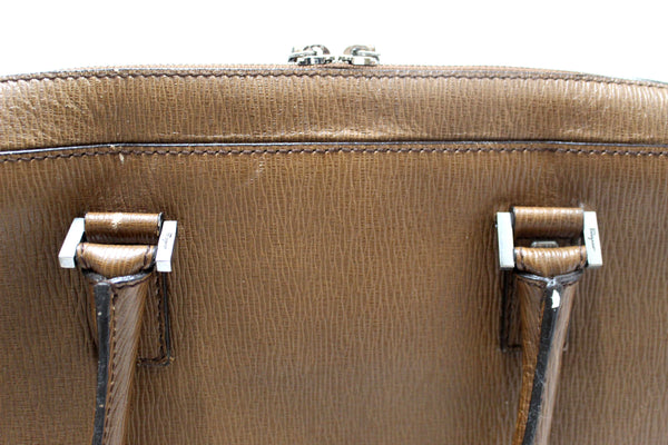 Salvatore Ferragmo Brown Leather Briefcase Work Bag