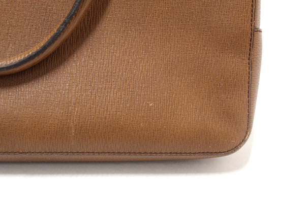 Salvatore Ferragmo Brown Leather Briefcase Work Bag