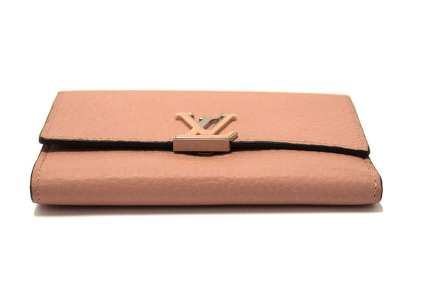 Louis Vuitton Magnolia Pink Taurillon Leather Capucines Compact Wallet