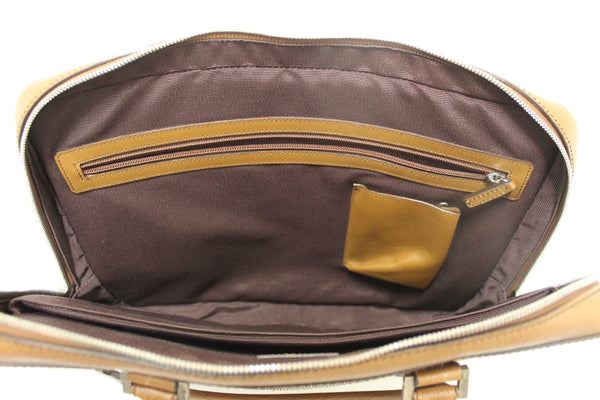 Salvatore Ferragmo Brown Leather Briefcase Work Bag