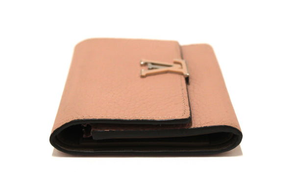 Louis Vuitton Magnolia Pink Taurillon Leather Capucines Compact Wallet