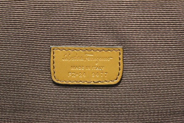 Salvatore Ferragmo Brown Leather Briefcase Work Bag