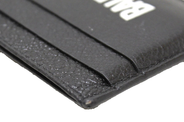 NEW  Balenciaga Black Small Grain Calfskin Leather Cash Card Holder
