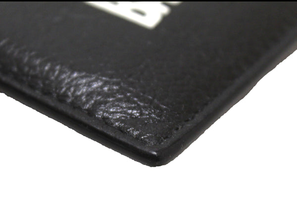 NEW  Balenciaga Black Small Grain Calfskin Leather Cash Card Holder