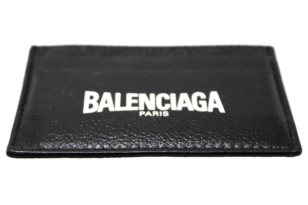 NEW  Balenciaga Black Small Grain Calfskin Leather Cash Card Holder