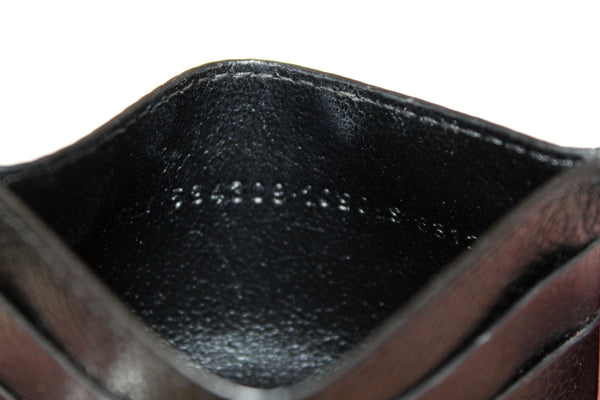 NEW Balenciaga Black Small Grain Calfskin Leather Cash Card Holder