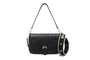 Louis Vuitton Black Monogram Empreinte Diane Shoulder and Cossbody Bag