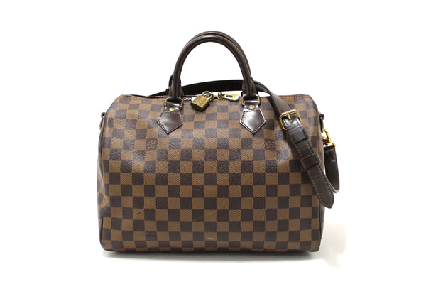 Louis Vuitton Damier Ebene Speedy 30 Bandouliere Bag