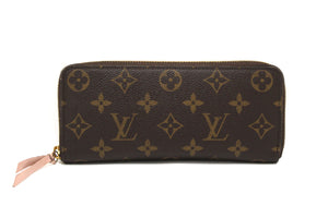 Louis Vuitton Classic Monogram Rose Ballerine Clemence Wallet