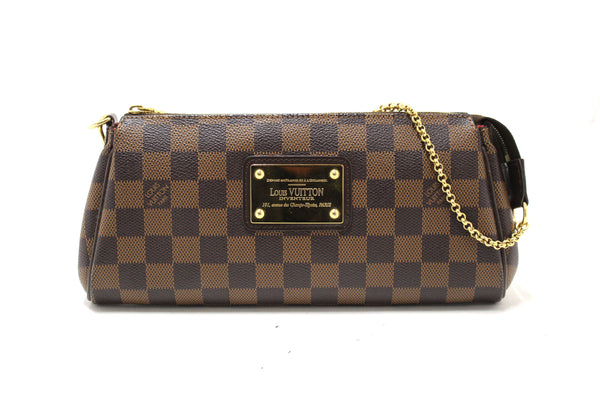 Louis Vuitton Damier Ebene Canvas Eva Clutch Bag