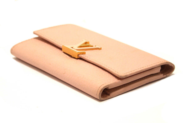 Louis Vuitton Pink Jasmin Taurillon Leather Capucines Compact Wallet