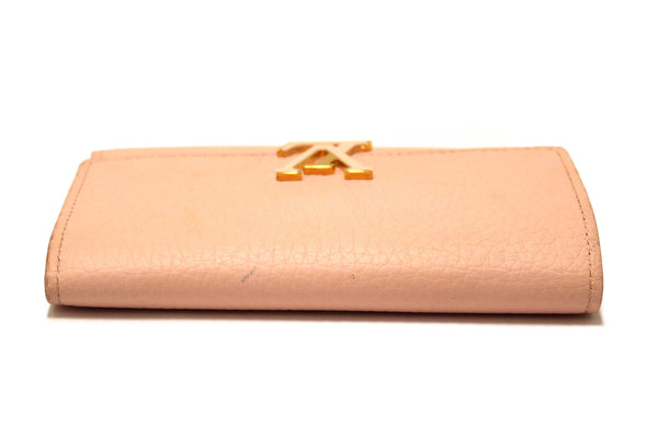 Louis Vuitton Pink Jasmin Taurillon Leather Capucines Compact Wallet