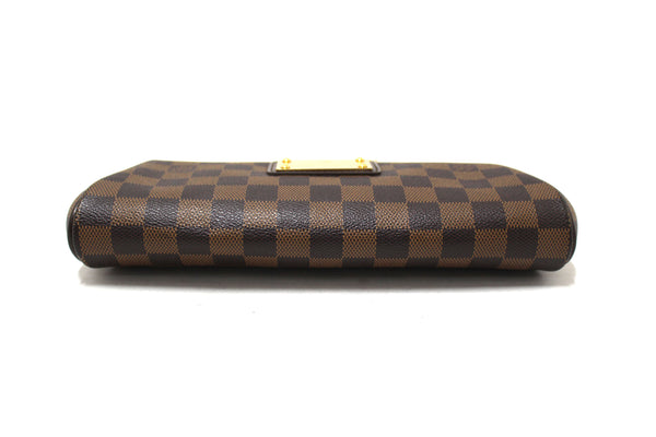 Louis Vuitton Damier Ebene Canvas Eva Clutch Bag