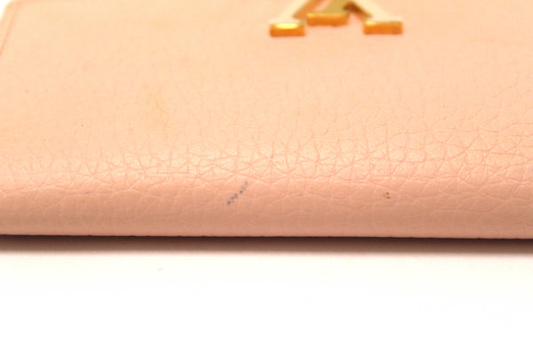 Louis Vuitton Pink Jasmin Taurillon Leather Capucines Compact Wallet