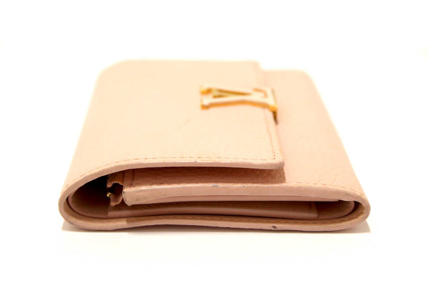Louis Vuitton Pink Jasmin Taurillon Leather Capucines Compact Wallet