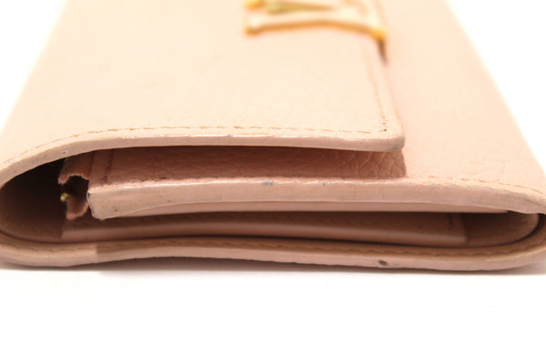 Louis Vuitton Pink Jasmin Taurillon Leather Capucines Compact Wallet