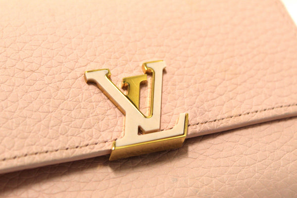 Louis Vuitton Pink Jasmin Taurillon Leather Capucines Compact Wallet