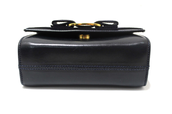 Salvatore Ferragamo Blue Leather Miss Vera Mini Bag