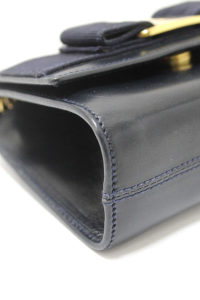 Salvatore Ferragamo Blue Leather Miss Vera Mini Bag