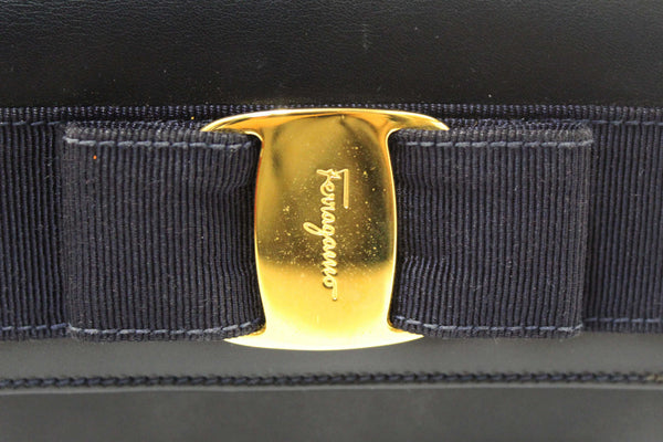 Salvatore Ferragamo Blue Leather Miss Vera Mini Bag