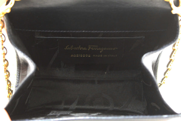 Salvatore Ferragamo Blue Leather Miss Vera Mini Bag