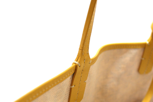 Goyard 黃色 V 形印花塗佈帆布 St. Louis 小號托特包