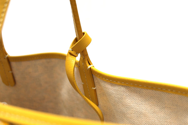 Goyard 黃色 V 形印花塗佈帆布 St. Louis 小號托特包