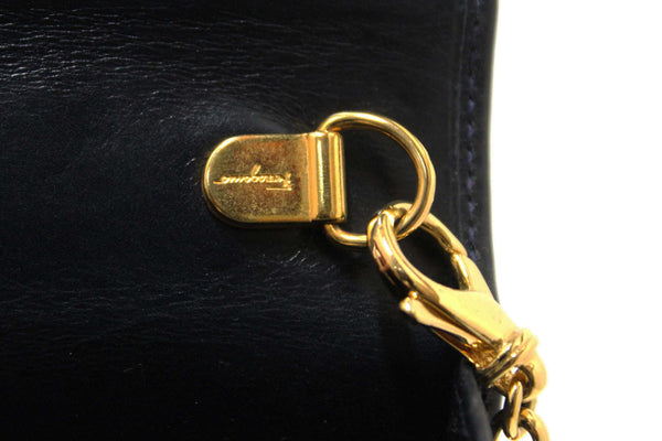 Salvatore Ferragamo Blue Leather Miss Vera Mini Bag